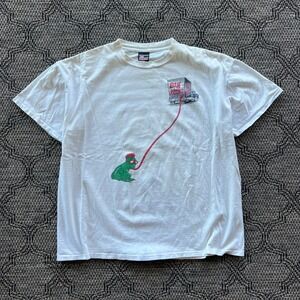 Vintage Big Johnson T-Shirt Mens XXL White King of Frogs 90s Budweiser Parody